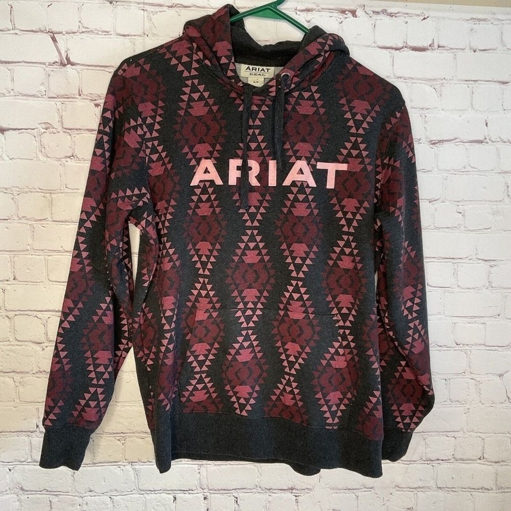 Ariat Western Diamondback Tribal Bordo Hoodies Women SP‎ China Cotton/Polyester
